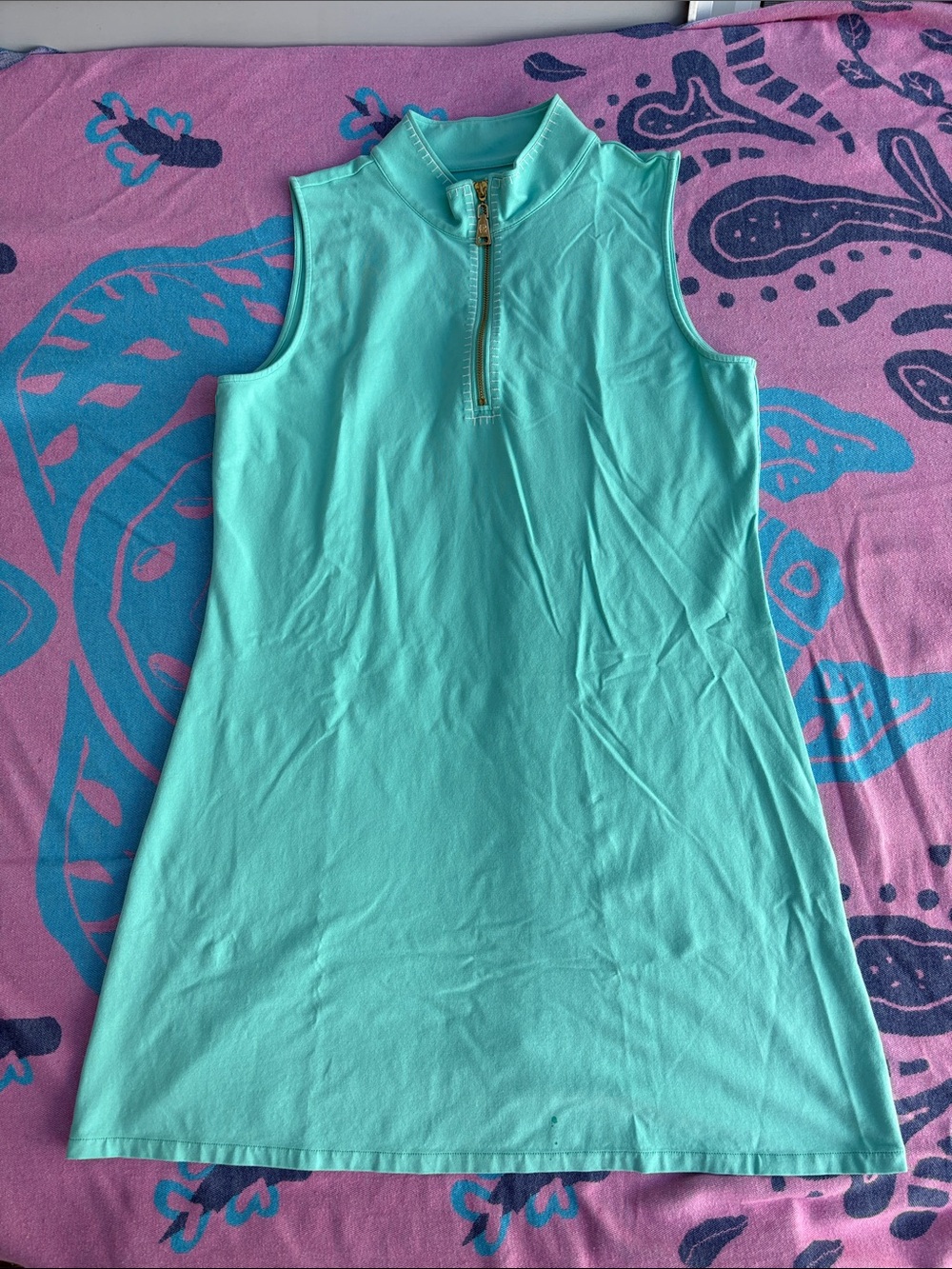 Spartina 449 Aqua Blue sleeveless dress size XL